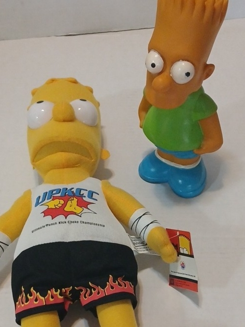 Lot Of 2 VTG Bart Simpson 2010 Nanco Plushy 1990 Bart Vinyl Coin Bank